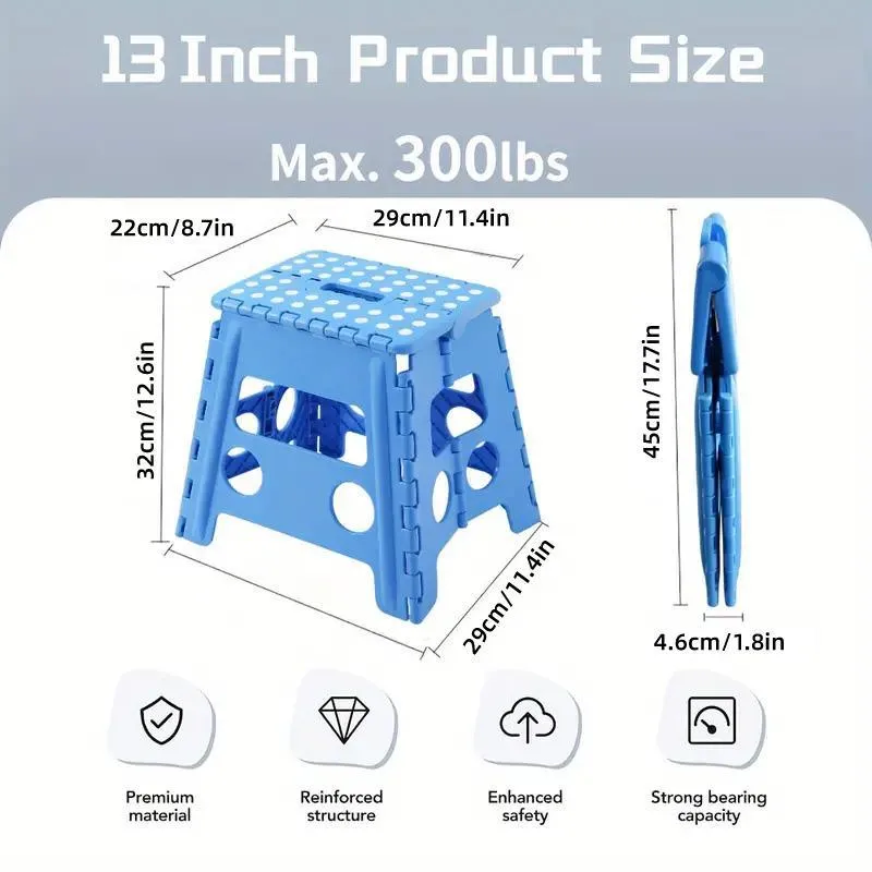Portable Folding Plastic Stool Lightweight Collapsible Chair for Outdoor Travel