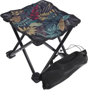 Portable Folding Stool Camping Folding Chair for Outdoor Hiking BBQ Fishing Compact Stool Sturdy Bracket Oxford Cloth Easy to Carry