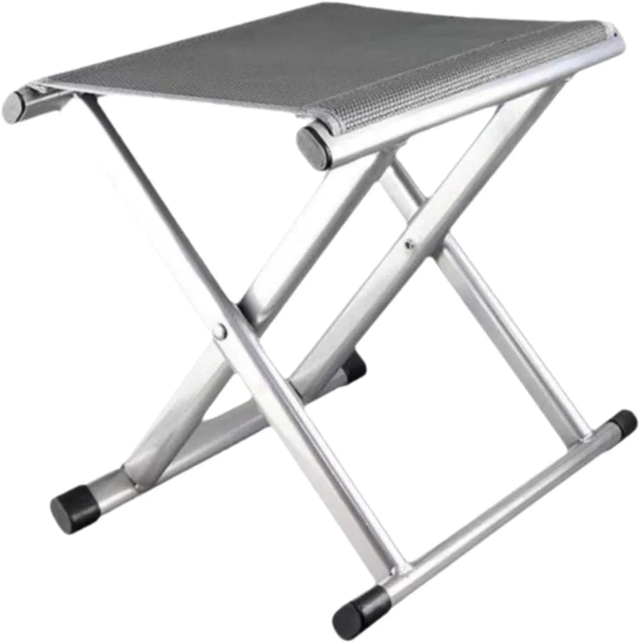 Portable Folding Stool Camping Stool Compact Metal Frame Foldable Stool Recliner Foot Rest for Patio Beach Yard Travel Hiking, L