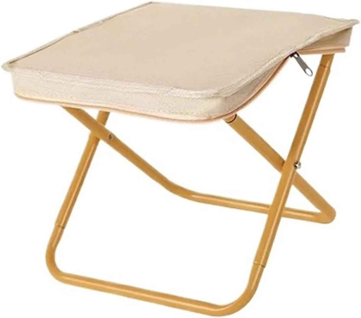 Portable Folding Stool, Handbag Type, Foldable, Small, Creative, Pocket, Storable, Fishing, Picnic, Carry On, Camping Chair, Folding Stool (Beige)
