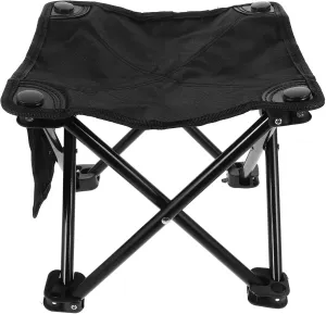 Portable Folding Stool Lightweight Collapsible Camping Chair for Outdoor Fishing Hiking Durable Ergonomic Design Compact Space-Saving No Assembly Required Upgraded Version Side