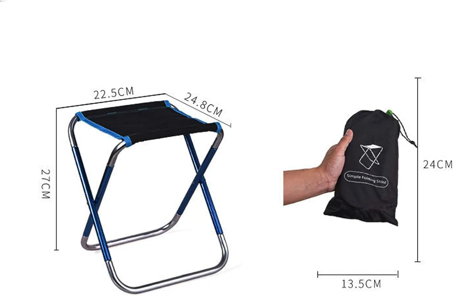 Portable Folding Stool Outdoor Foldable Lightweight Aluminum Stools for Fishing Picnic Camping BBQ Travel,3