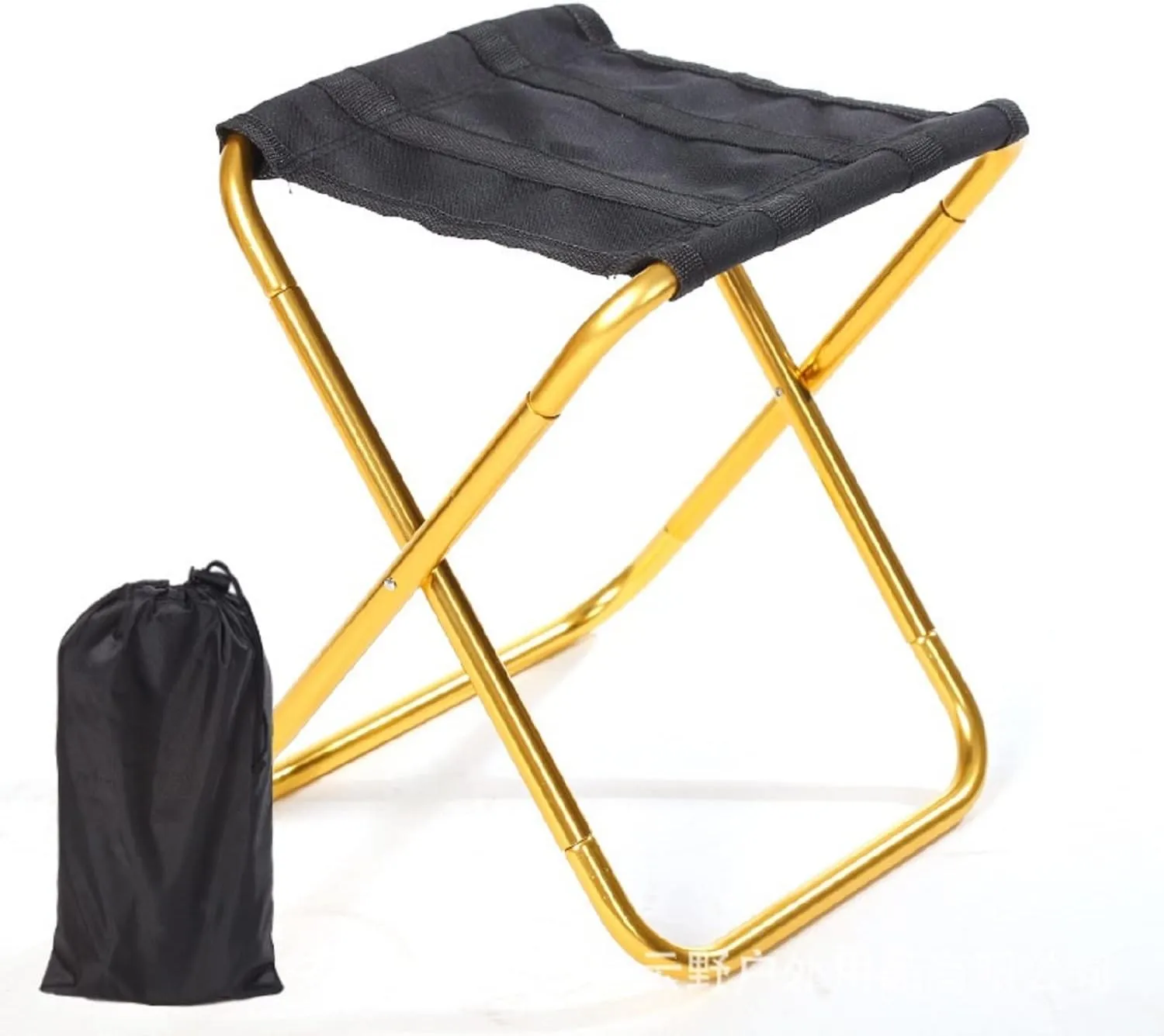 Portable Folding Stool Outdoor Foldable Lightweight Aluminum Stools with Storage Bag for Fishing Picnic Camping BBQ /2562, 1, Golden, 464895