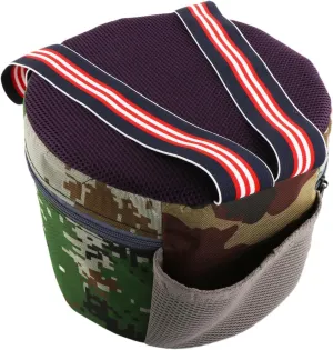 Portable Garden Stool Camping Seat Wearable Lightweight with Pouch Versatile Footstool Weeding Chair for Lawn Outdoor Sports, Red