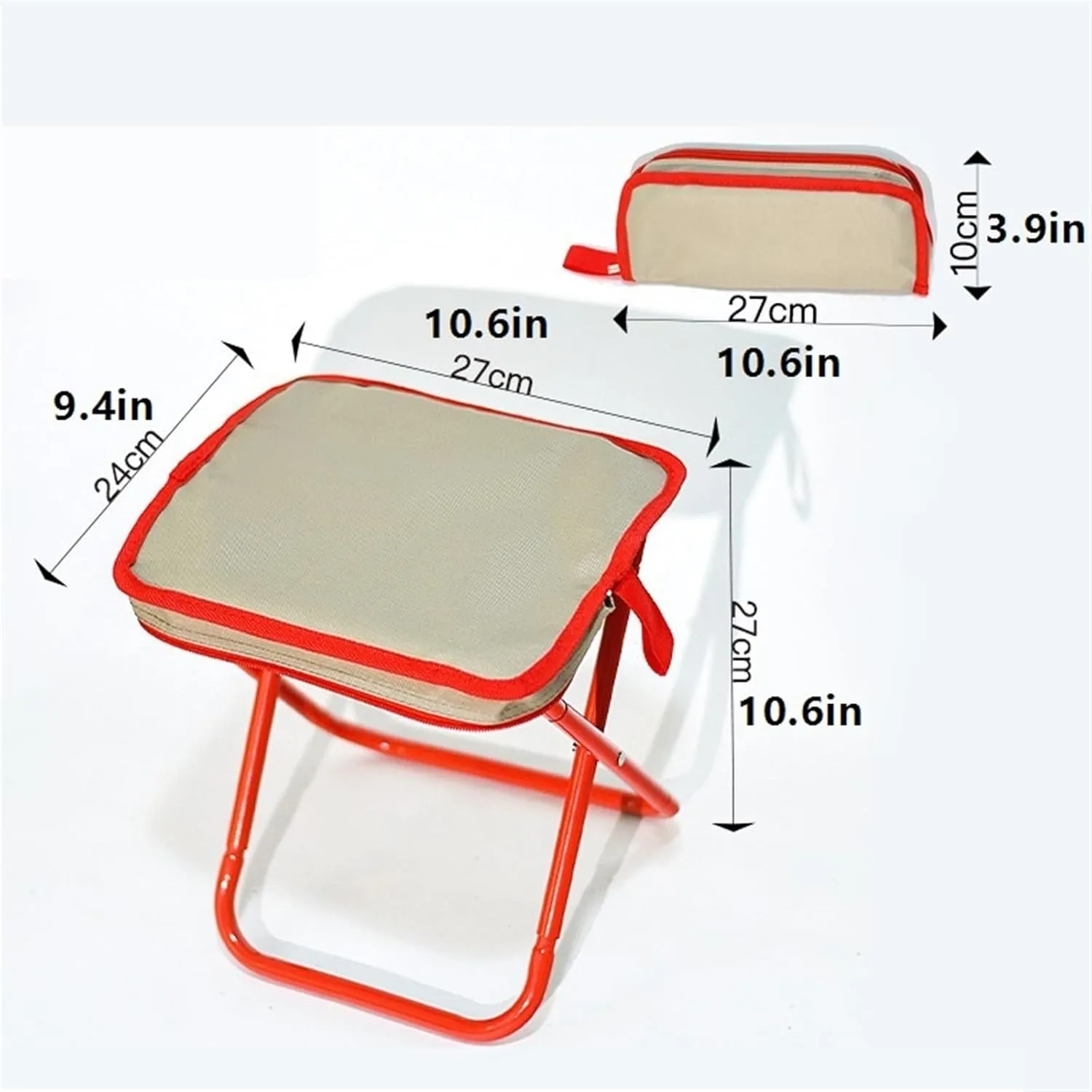Portable Stool Handbag Type Foldable Small Stool Creative Pocket Storable Fishing Stool Out Picnic Carry On Camping Chair Folding Stool(Blue)