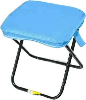 Portable Stool Handbag Type Foldable Small Stool Creative Pocket Storable Fishing Stool Out Picnic Carry On Camping Chair Folding Stool(Blue)