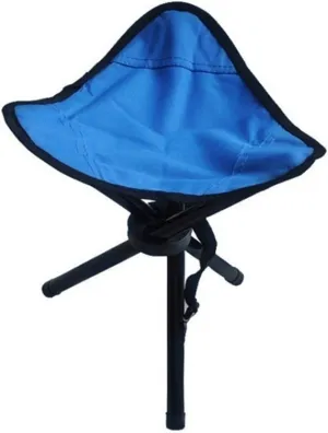 Portable Stool Outdoor Folding Triangle Stool Portable Storable Ultra Lightweight Fishing Chair Small Mazar Picnic Stools Folding Stool(Blue)