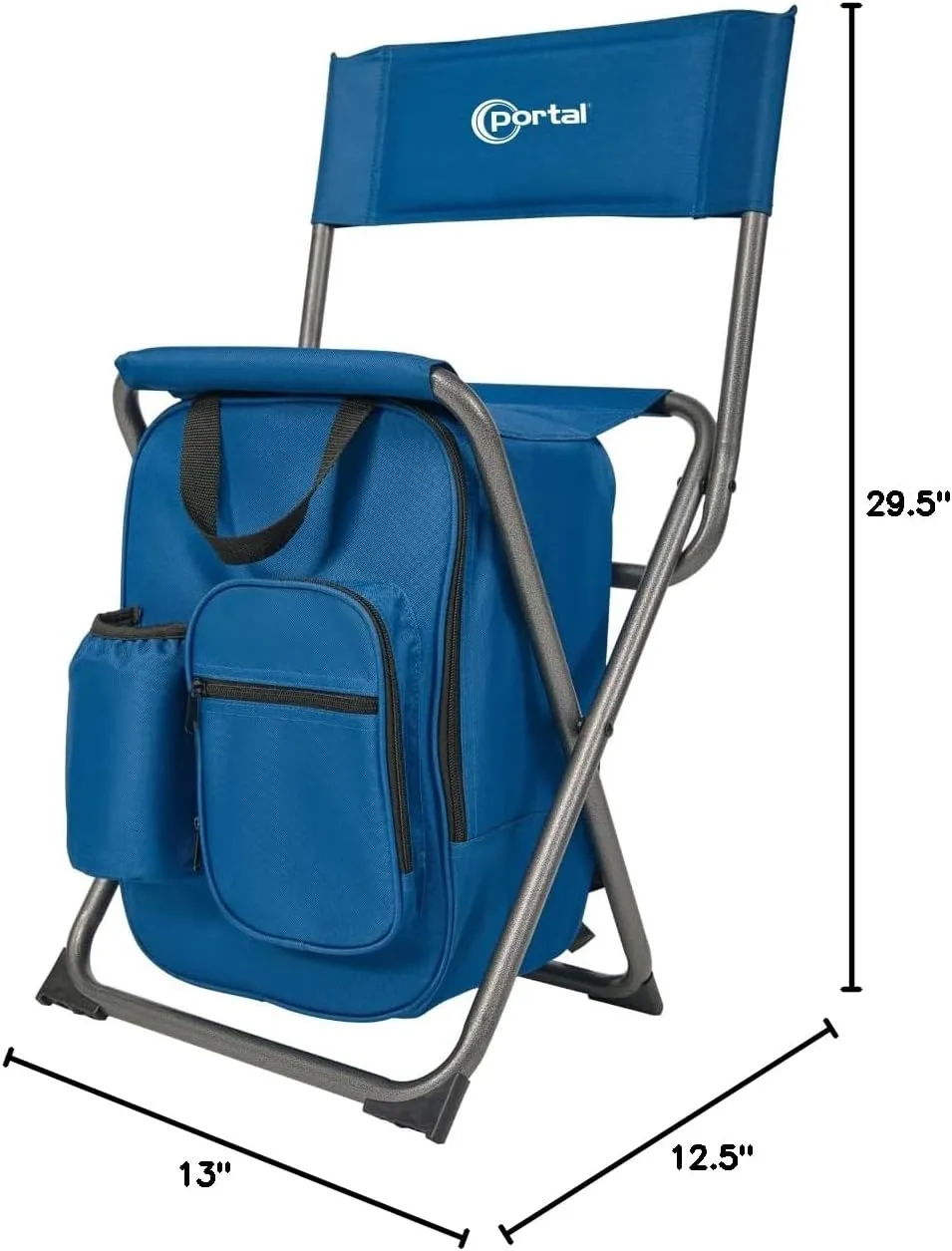 PORTAL Backpack Cooler Chair Fishing Chairs with Backrest Folding Camping Stool Compact for Outdoors Hiking Hunting Travel, Supports 225 lbs