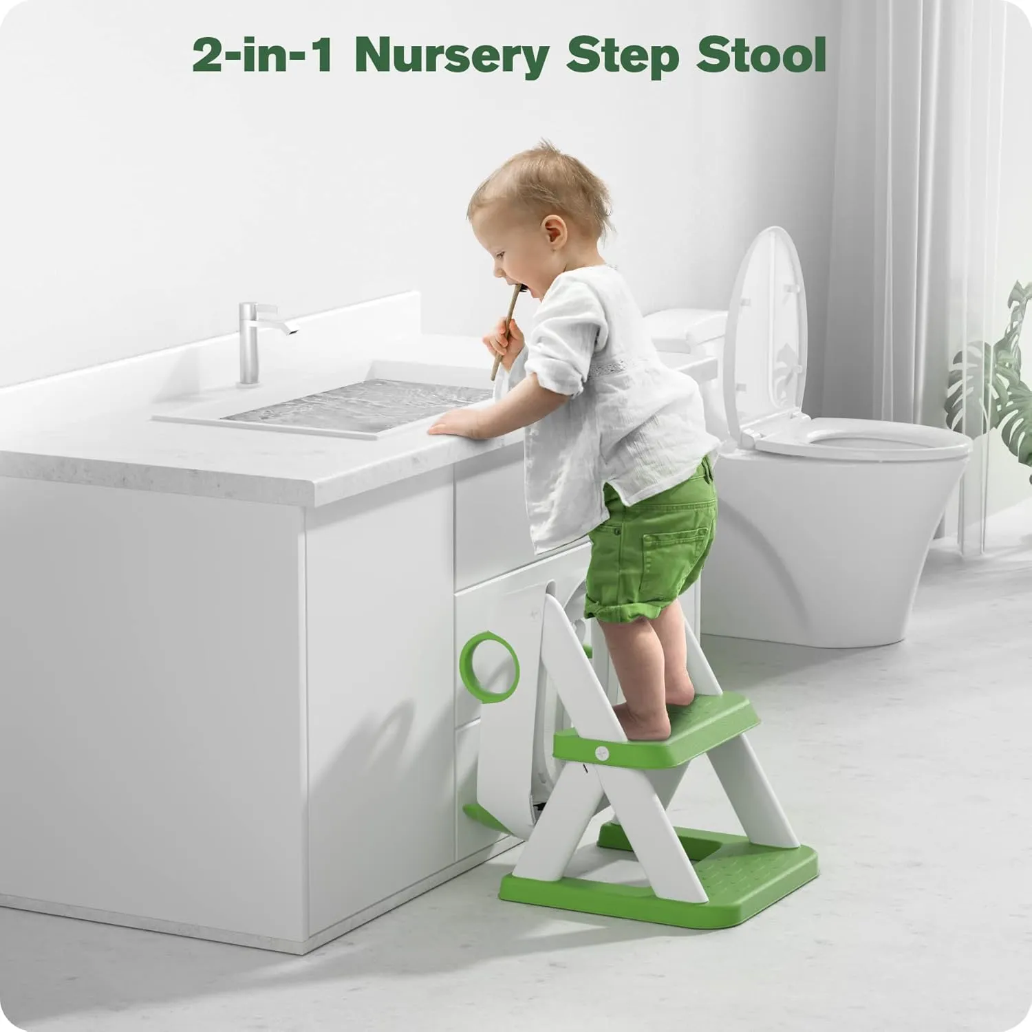 Potty Training Seat, Upgrade Toddler Toilet Seat for Kids Boys Girls, 2 in 1 Potty Training Toilet, Splash Guard Anti-Slip Pad Step Stool