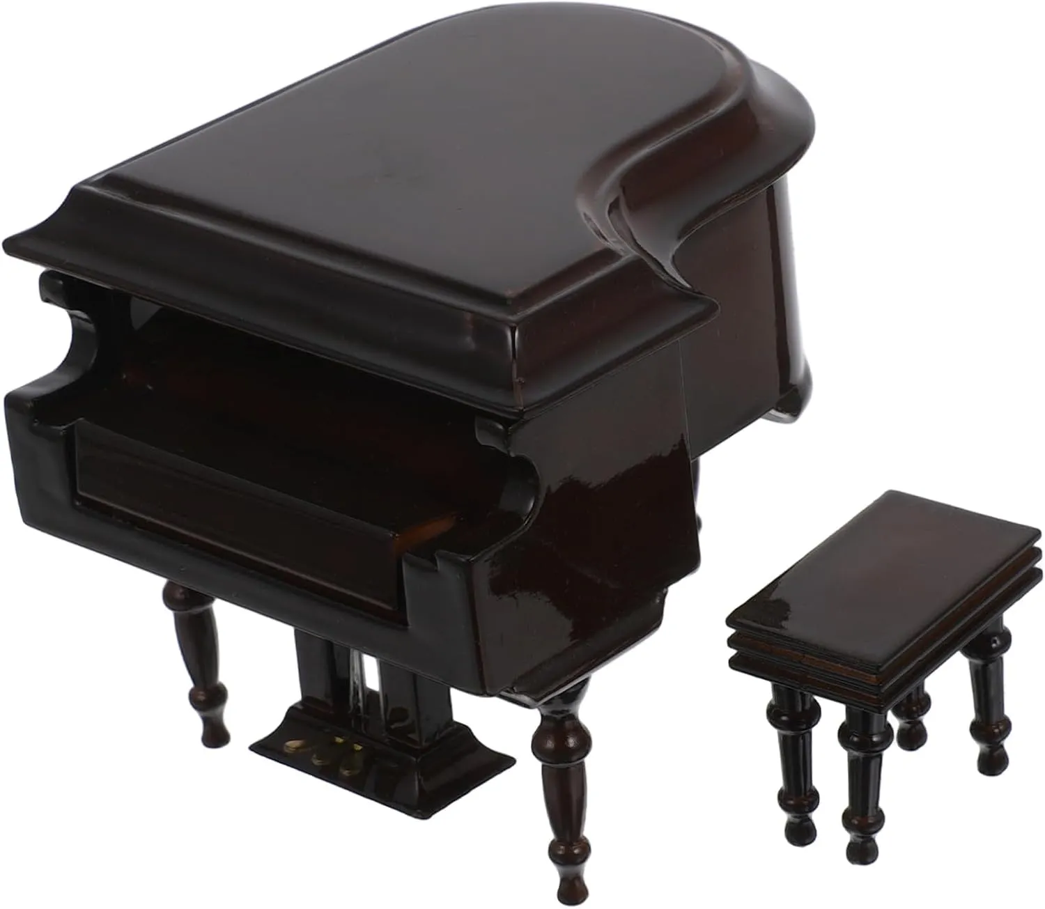 PRETYZOOM 1Set Miniature Grand Piano Model with Stool Realistic Dollhouse Decor for Music Lovers Stylish Home Ornament Present for Music Enthusiasts