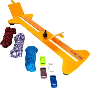 PRO - Paracord Bracelet Kit and Jig | Easily Make Paracord Bracelets from 4" to Over 13" | Adjustable Steel Frame Made in The USA | Includes Free Paracord & Buckles