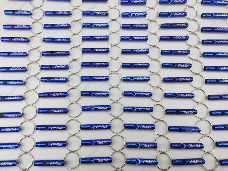PROMOTIONAL ALUMINIUM WHISTLE KEYCHAIN