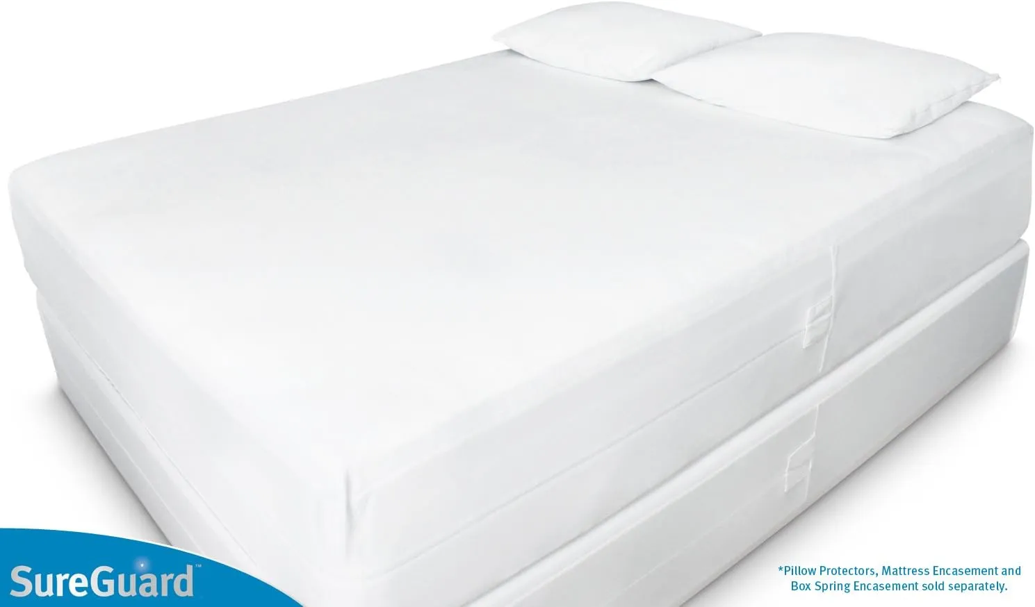Queen (13-16 in. Deep) SureGuard Mattress Encasement - 100% Waterproof, Bed Bug Proof, Hypoallergenic - Premium Zippered Six-Sided Cover