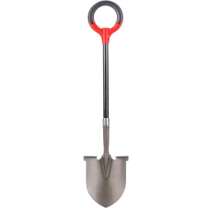 Radius Garden 25211 Pro-Lite Carbon Steel Shovel, Red