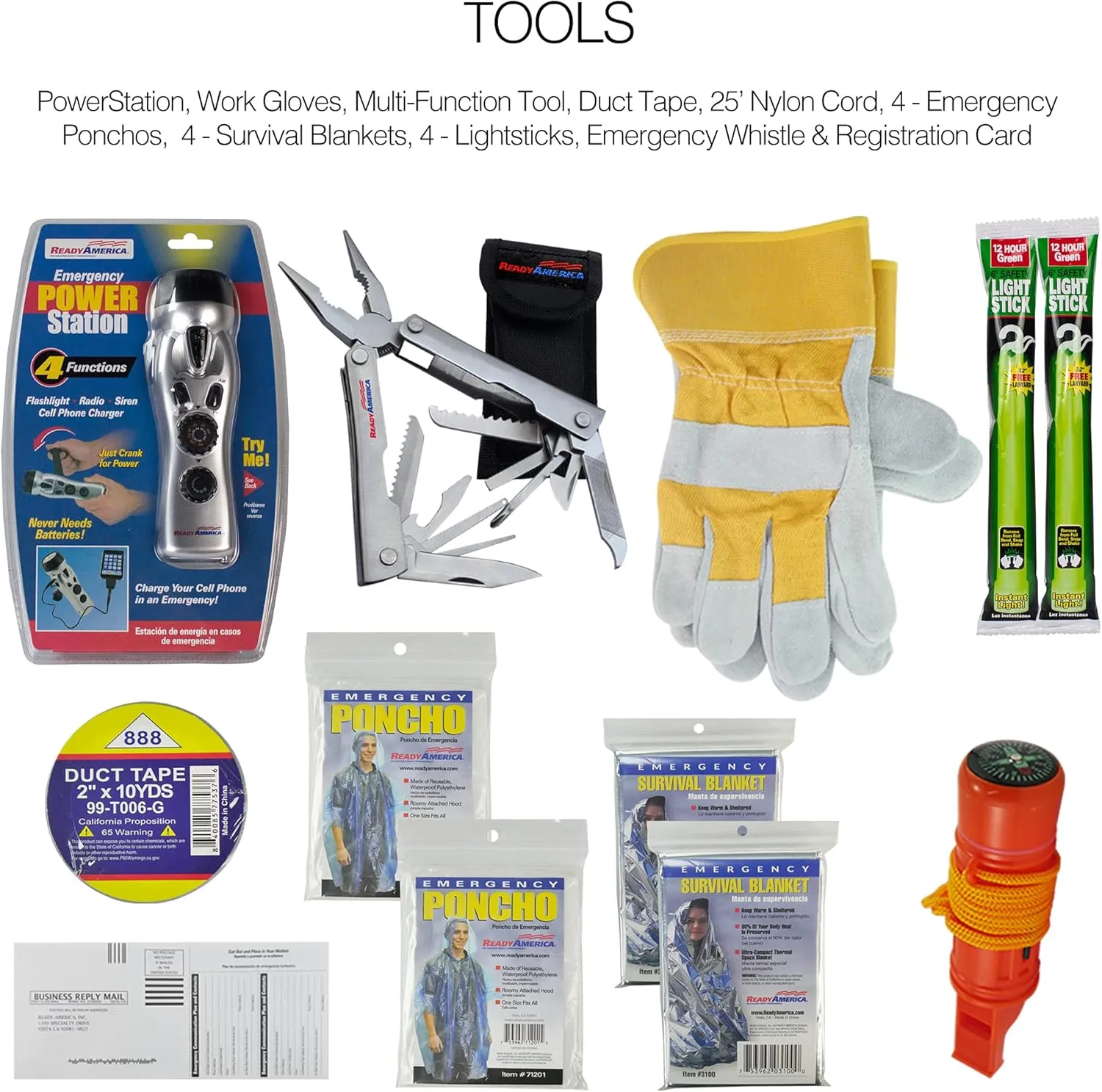Ready America 72 Hour Deluxe Emergency Kit   Ready America 72 Hour Emergency Kit, 2-Person 3-Day Backpack