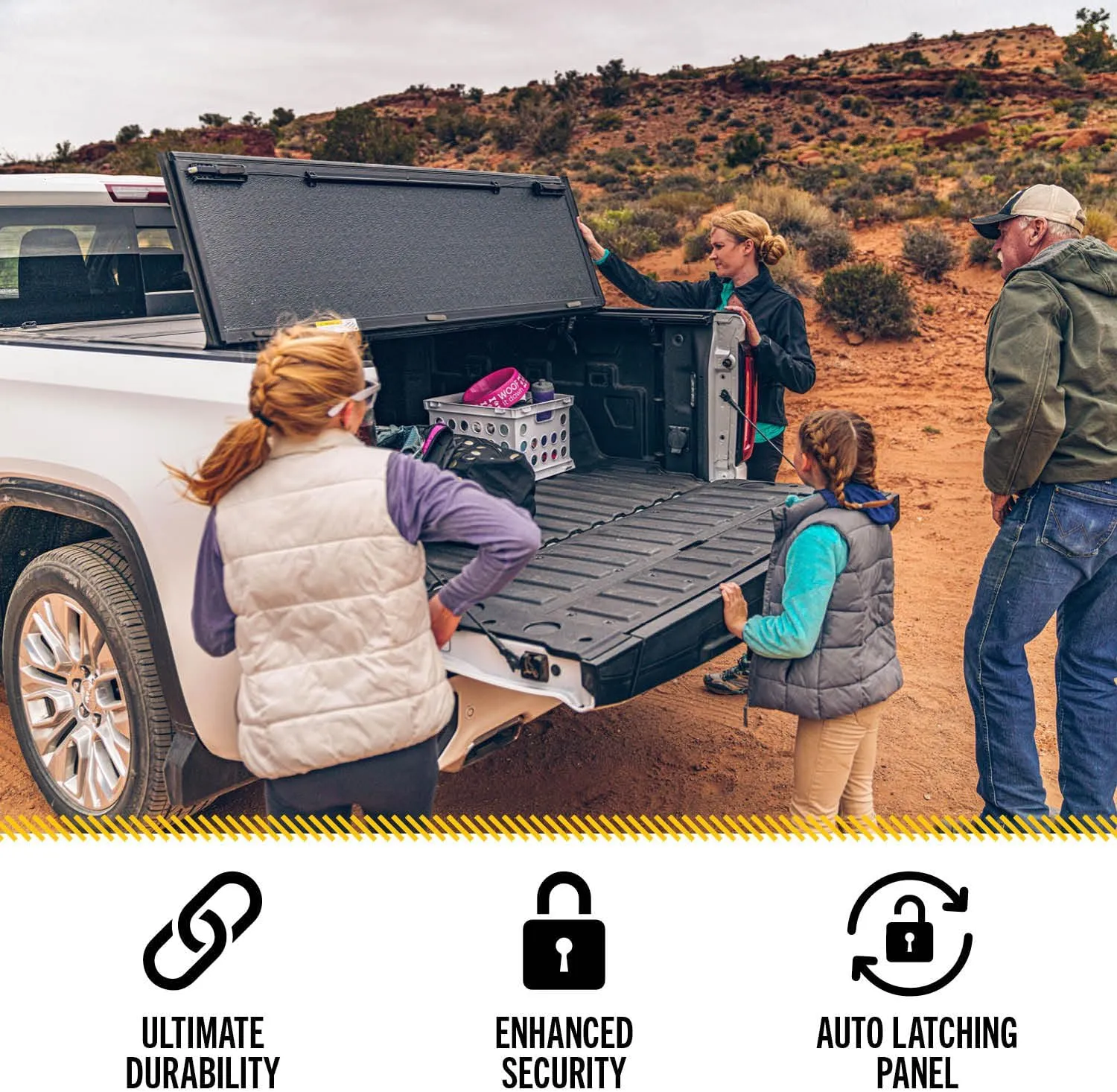 RealTruck UnderCover ArmorFlex Hard Folding Truck Bed Tonneau Cover | AX32008 | Fits 2019 - 2025 Dodge Ram 1500, Does Not Fit w/ Multi-Function (Split) Tailgate 5' 7" Bed (67.4")