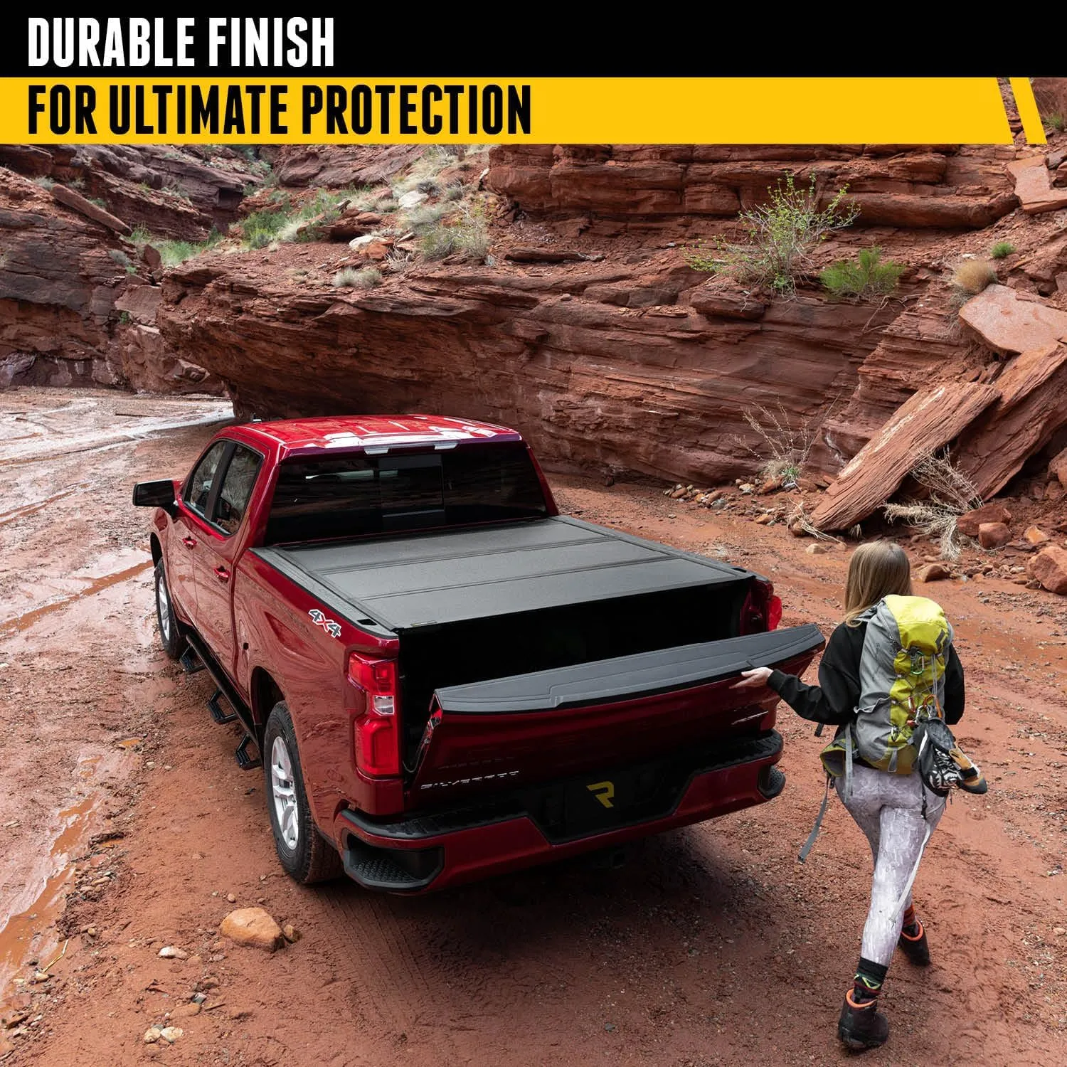 RealTruck UnderCover ArmorFlex Hard Folding Truck Bed Tonneau Cover | AX32008 | Fits 2019 - 2025 Dodge Ram 1500, Does Not Fit w/ Multi-Function (Split) Tailgate 5' 7" Bed (67.4")
