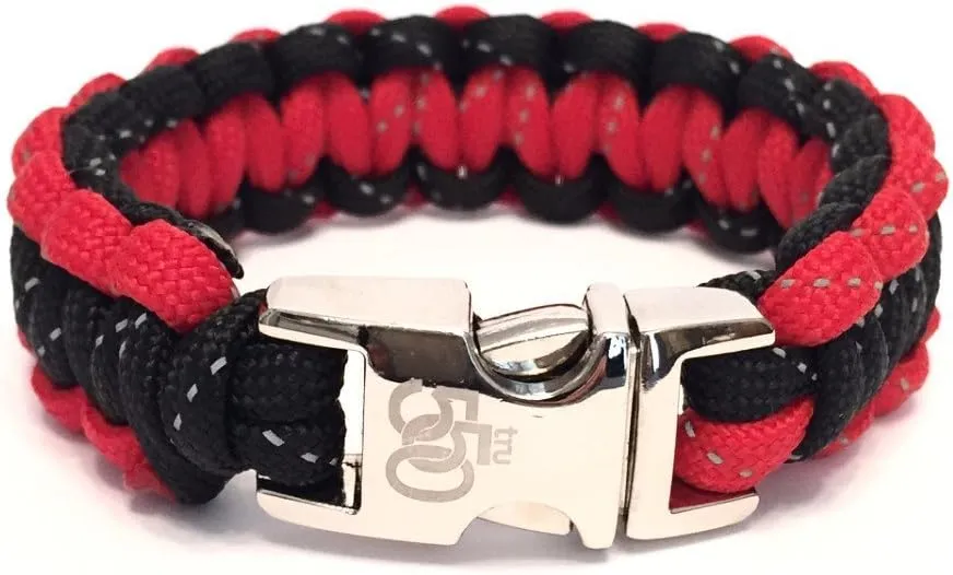 Red and Black Team Atlanta Falcon Reflector Jewelry Paracord Bracelet