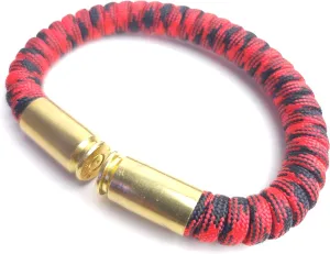 RED Friday Paracord 40 Caliber Bullet Casing Bracelet