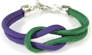 Reef Knot, Square Knot Paracord Bracelet with Toggle Clasp