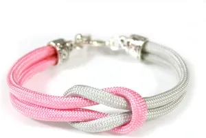 Reef Knot, Square Knot Paracord Bracelet with Toggle Clasp