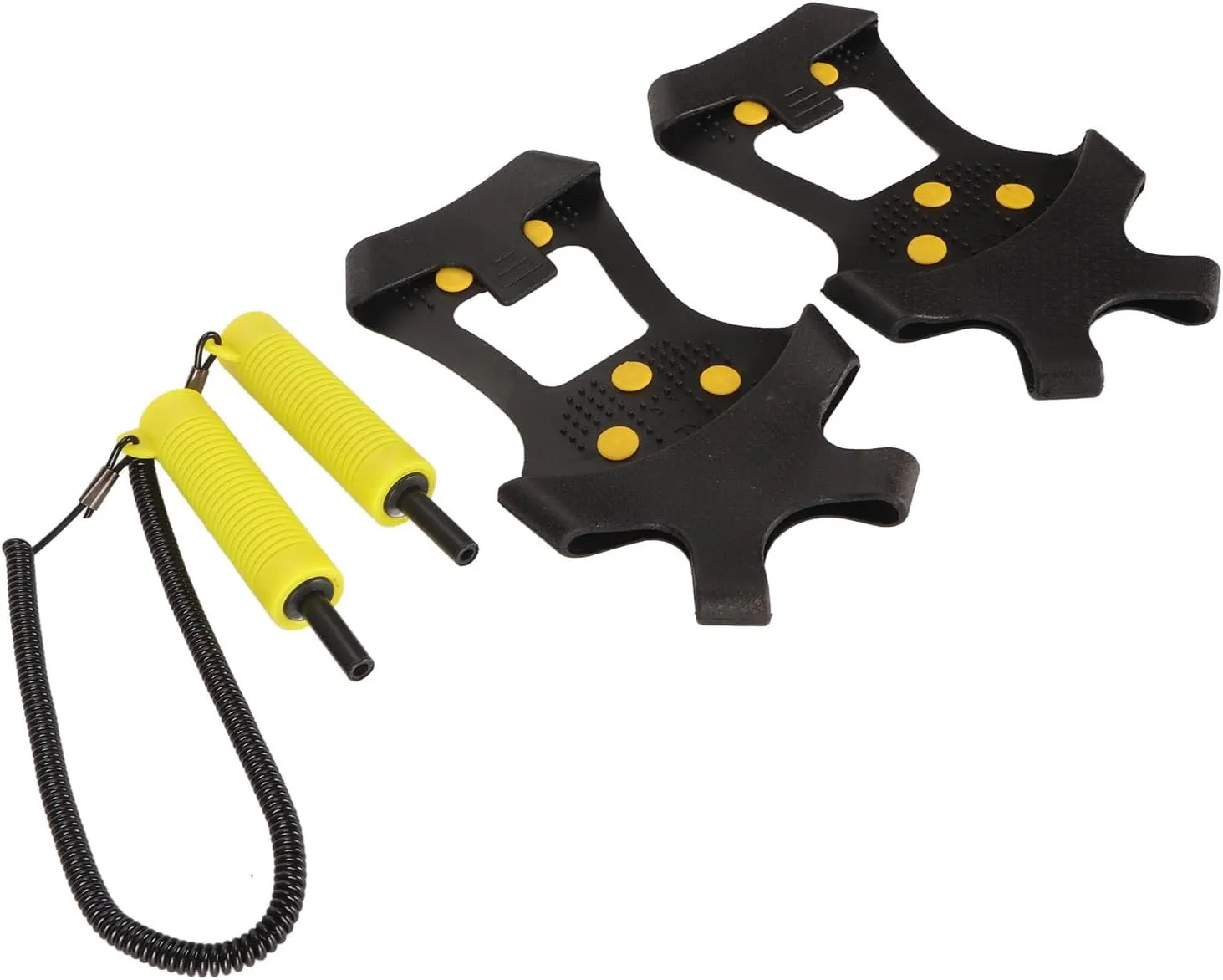 Retractable Ice Awls, ABS Stainless Steel Rubber Shoe Spikes Ice Grip with Whistle for Fishing