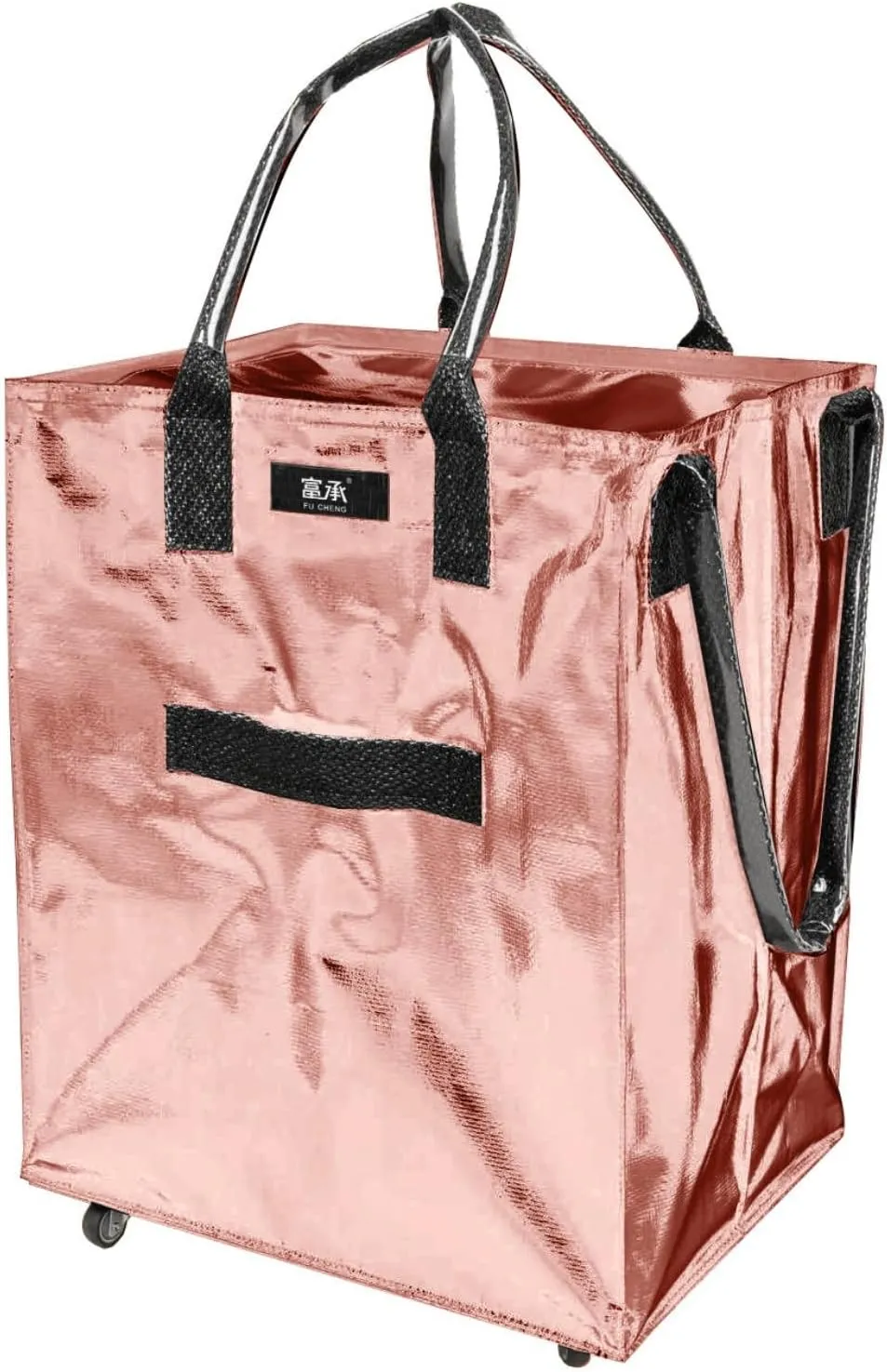 Reusable Wheeled Shopping Bag (Black Medium Size), Folding Shopping Bag, Wheeled Luggage Travel Bag (宝蓝, 中号)