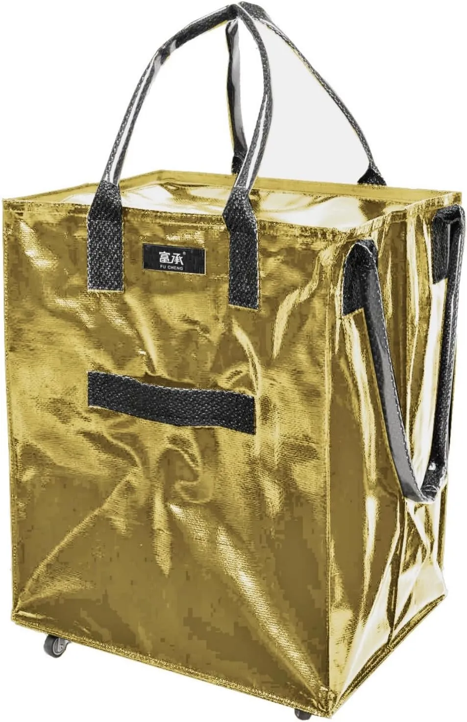 Reusable Wheeled Shopping Bag (Black Medium Size), Folding Shopping Bag, Wheeled Luggage Travel Bag (宝蓝, 中号)