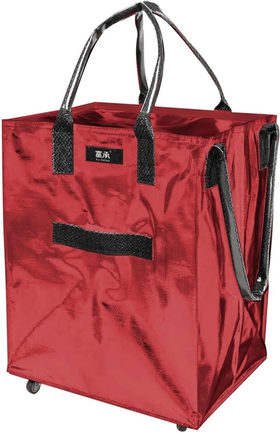 Reusable Wheeled Shopping Bag (Black Medium Size), Folding Shopping Bag, Wheeled Luggage Travel Bag (宝蓝, 中号)