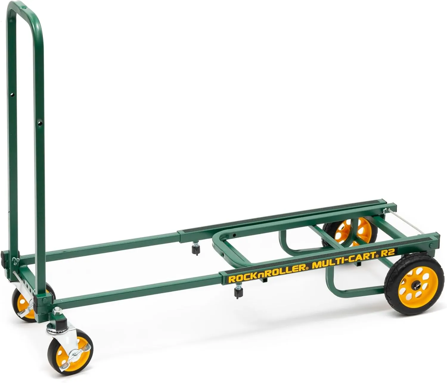 Rock-N-Roller R2RT-GR (Micro) 8-in-1 Folding Multi-Cart/Hand Truck/Dolly/Platform Cart/26" to 39" Telescoping Frame/350 lbs. Load Capacity, Green