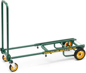 Rock-N-Roller R2RT-GR (Micro) 8-in-1 Folding Multi-Cart/Hand Truck/Dolly/Platform Cart/26" to 39" Telescoping Frame/350 lbs. Load Capacity, Green