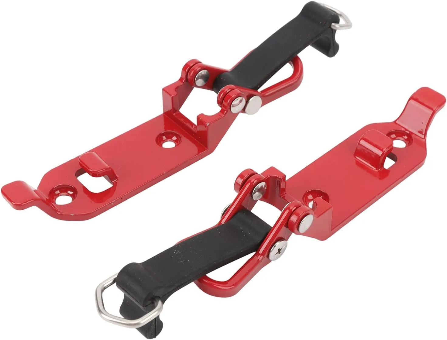 Roof Rack Shovel Holder, Heavy Duty Metal Rubber Clamp Mounting Kit, Space Saving Car Truck Garage Tool Storage, Installation with Load Bearing Capacity (Red)