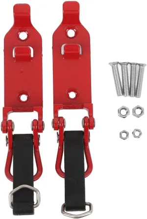 Roof Rack Shovel Holder, Heavy Duty Metal Rubber Clamp Mounting Kit, Space Saving Car Truck Garage Tool Storage, Installation with Load Bearing Capacity (Red)