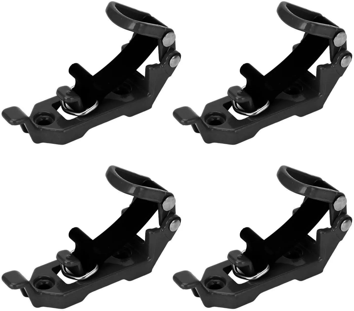 Roof Rack Shovel Mount Heavy Duty Metal Rubber Clamp Bracket Multipurpose for Boats Tool Storage (Black)