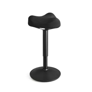 Rootz Standing Stool - Black Bar Stool - Adjustable Seat - Lightweight - Durable Construction - 58-83cm x 34cm x 36cm - 5.9kg - 120kg Capacity