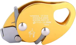 Rope Descender Climbing Rope Grab Self Braking Stop Descender for 11-12.5mm Rope Clamp Grab Climbing Tree Rappel Ring Climbing Gear