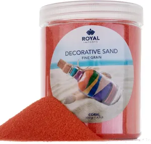 Royal Imports Decorative Beach Sand for Vase Filler, Wedding, Home Decor, Arts & Crafts, Fire Pit, Fireplace, Pet Tank Habitat - 4.5 LBS, Coral