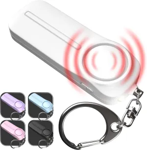 Safesound Personal Safety Panic Alarm Keychain for Women – Self Defense 130 dB Loud Siren Protection Device with LED Light – Emergency Alert Key Chain Whistle by WETEN (White)