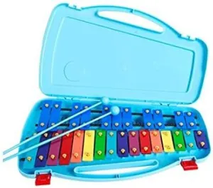SAMICK 27key Student Xylophone Instrument with case and mallets Blue color