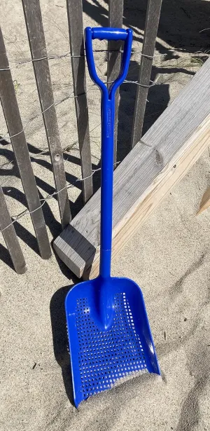 Sand Dipper Treasure Shovel Digger Sifter - Tough Plastic Shovel for Beach, Chicken Coop Poop, Goat Stall Cleaning, and Backyard Barns