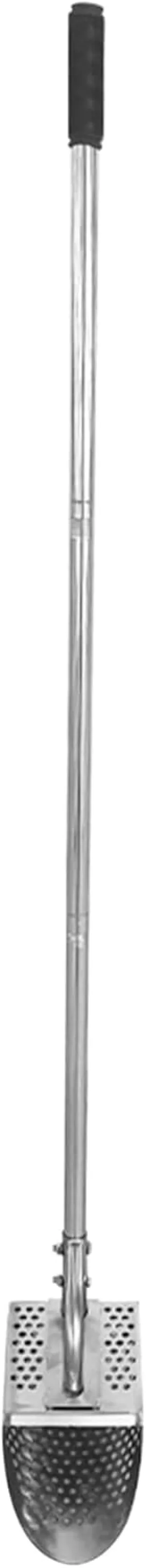 Sand Scoop for Metal Detecting, Stainless Steel Metal Detecting Shovel with Detachable Long Handle, Heavy Duty Sand Sifter for The Beach, Shovel with Shaped Holes Scoop for