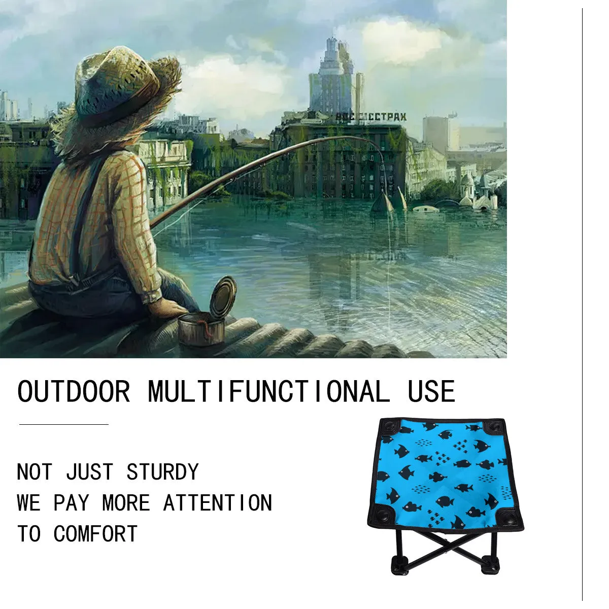 Schools of Fish  - Folding Fishing Stool
