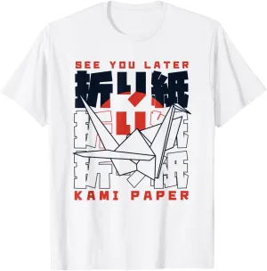 See You Later Kami Paper Folding Owl Paper Crane Origami T-Shirt