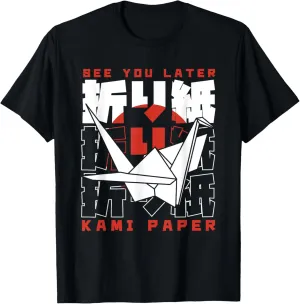 See You Later Kami Paper Folding Owl Paper Crane Origami T-Shirt