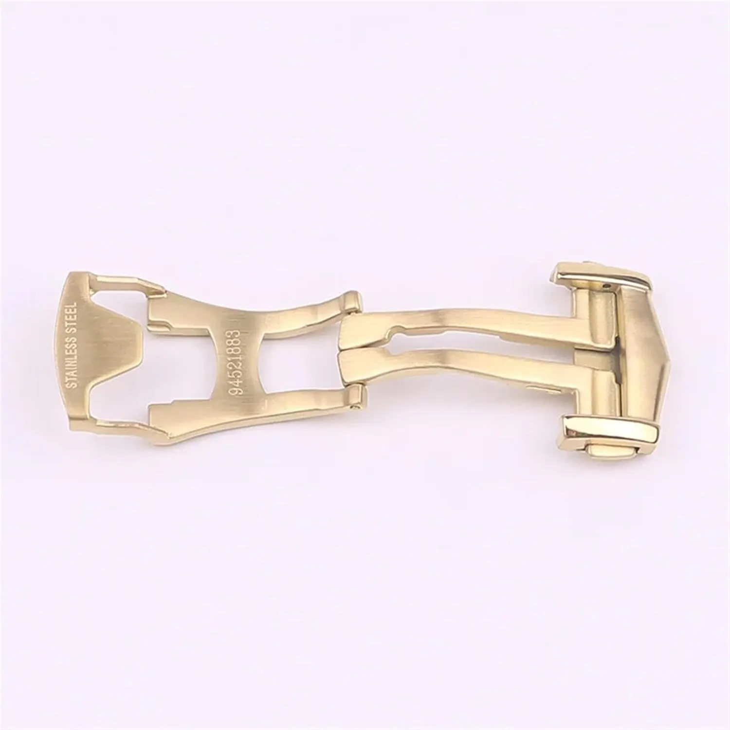 SERDAS For Omega Belt Buckle Short Brushed 316L Stainless Steel Folding Buckle 18MM Fold Over Clasp Watch Accessories