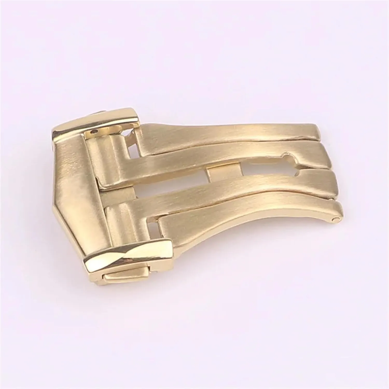 SERDAS For Omega Belt Buckle Short Brushed 316L Stainless Steel Folding Buckle 18MM Fold Over Clasp Watch Accessories