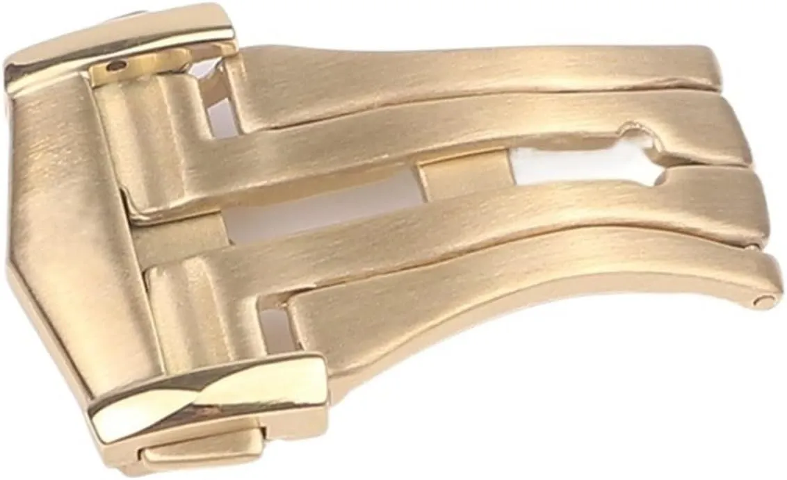 SERDAS For Omega Belt Buckle Short Brushed 316L Stainless Steel Folding Buckle 18MM Fold Over Clasp Watch Accessories