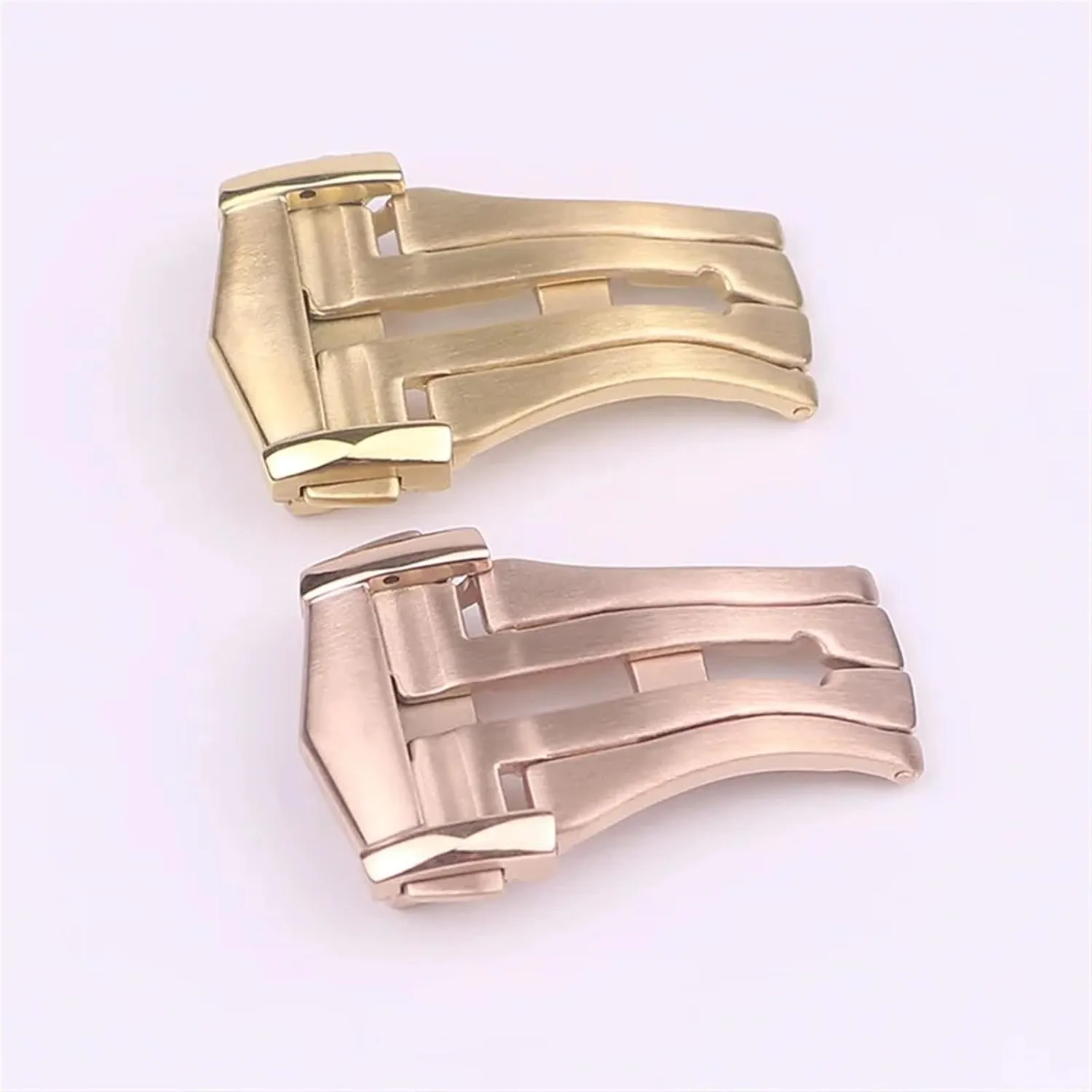 SERDAS For Omega Belt Buckle Short Brushed 316L Stainless Steel Folding Buckle 18MM Fold Over Clasp Watch Accessories