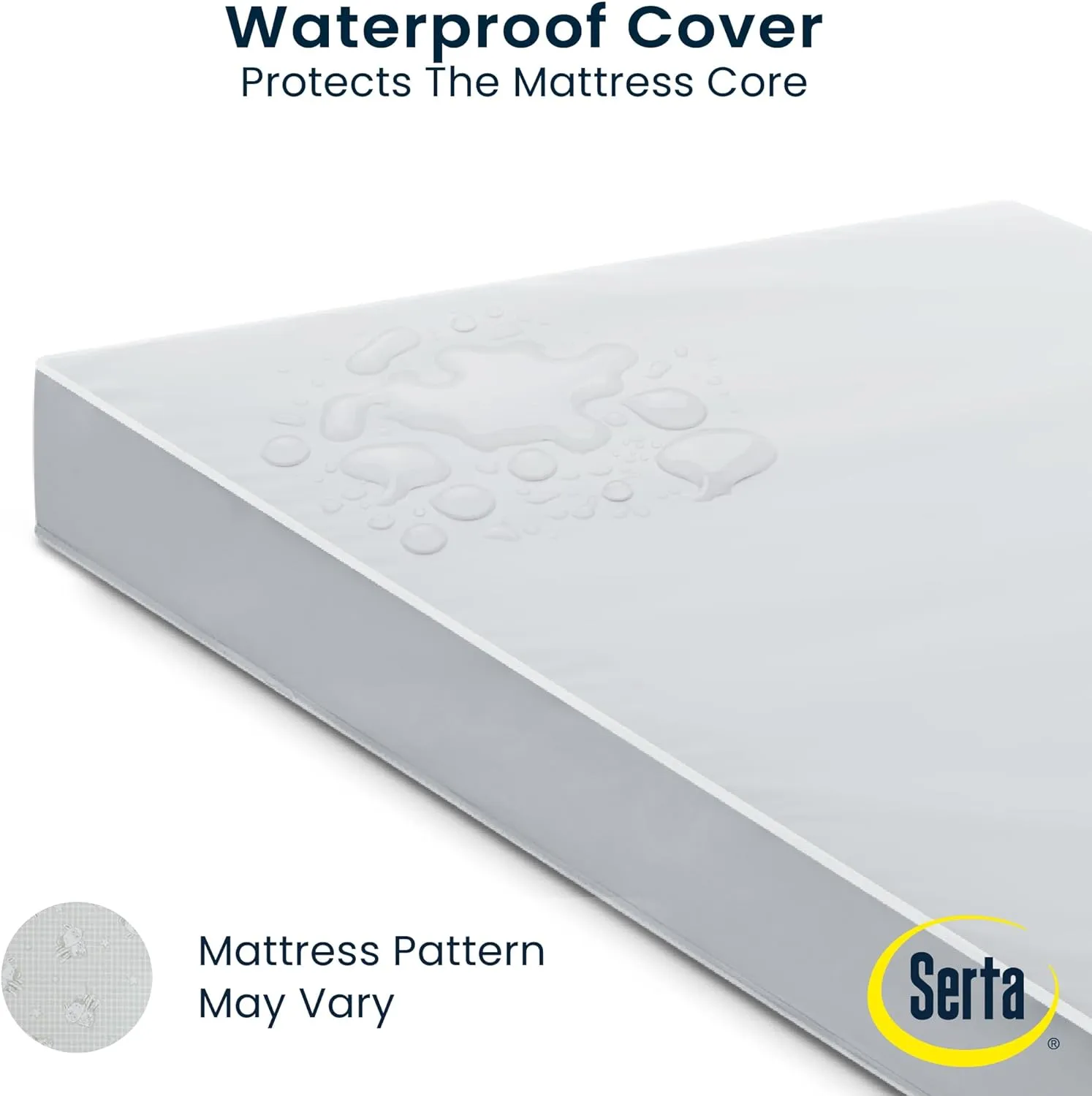 Serta Perfect Slumber Dual Sided Crib and Toddler Mattress - Waterproof - Hypoallergenic - Premium Sustainably Sourced Fiber Core -GREENGUARD Gold Certified (Non-Toxic) -7 Year Warranty - Made in USA