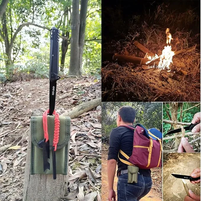 (Set of 3 Pieces Flint Emergency igniter,Camping Magnesium Rod Fire Starter,Outdoor Survival Ignition Rod